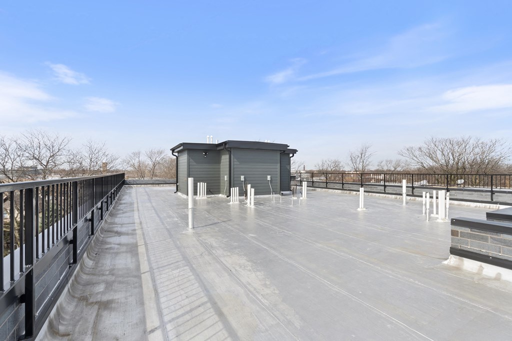 the roof of the new building has been cleaned and is ready to be used