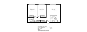 1 bed plus den - 1 bathroom floorplan
