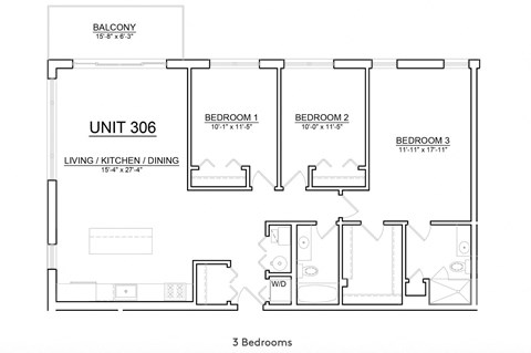 a floor plan of a house with a bedroom and a living room