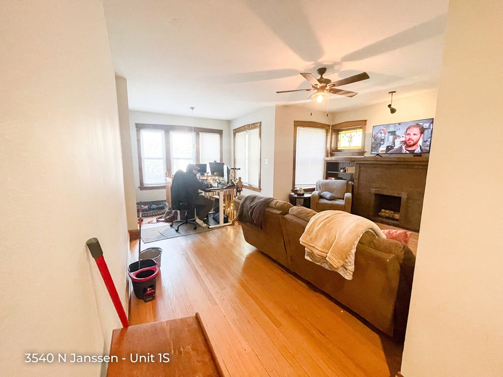 a view of the living room from the kitchen