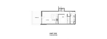 1 Bedroom Layout unit 202