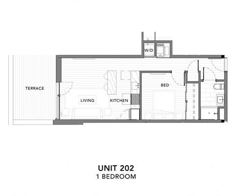 1 Bedroom Layout unit 202