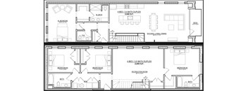 4 bed 3.5 bath duplex