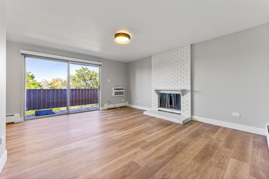 open floorplan with private outdoor space