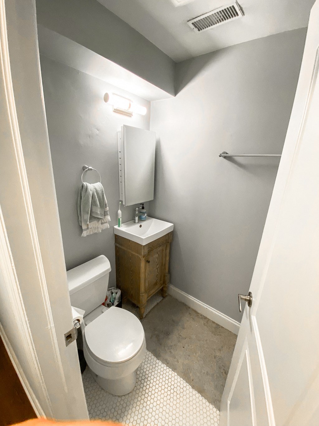 a small bathroom with a toilet and a sink