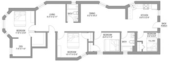 4 bed 2 bath aparments in hyde park