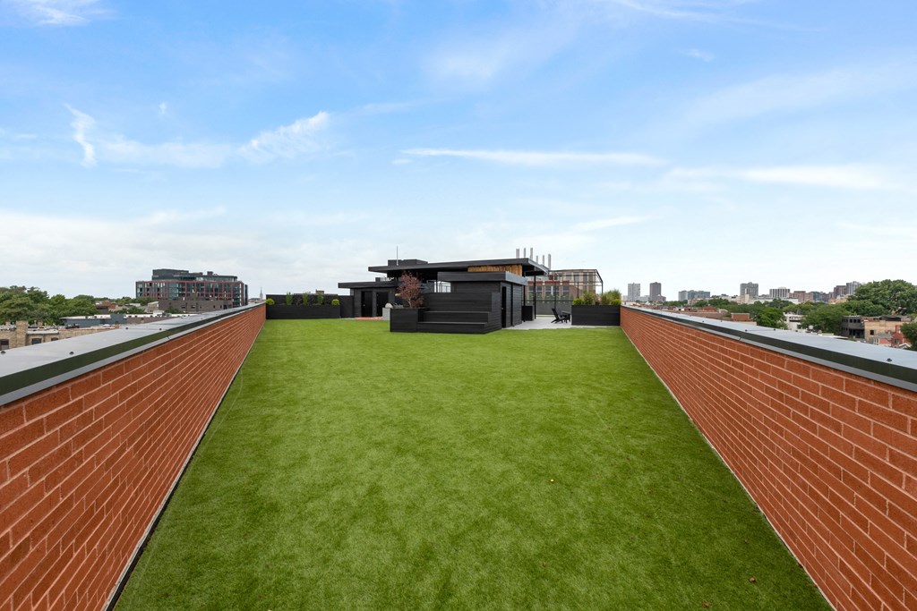 a green roof on top of a building