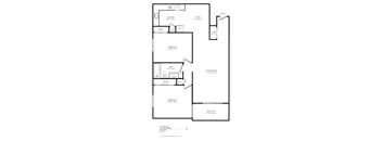 a floor plan of a house with a bedroom and a living room