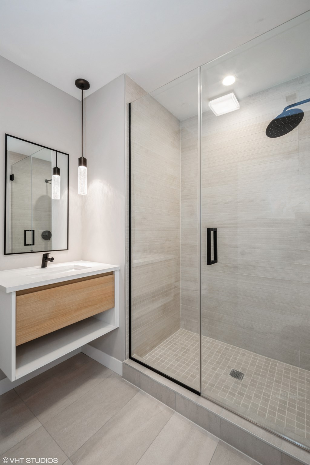 renovated tile bathroom modern finishes
