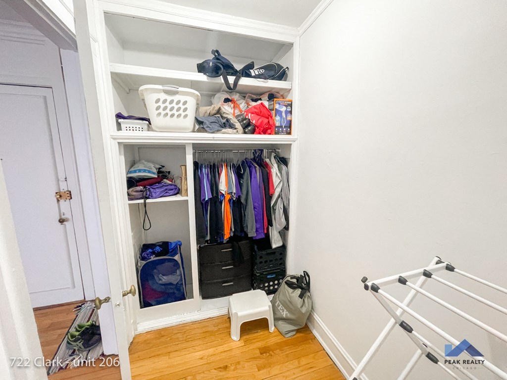 the closet has been cleaned and is ready to be organized