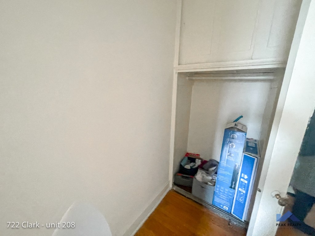 the closet in the bathroom has been cleaned and is ready to be remodeled