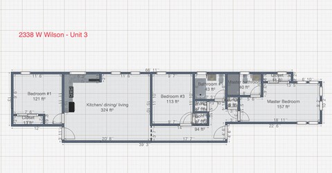a blueprint of a floor plan of a house