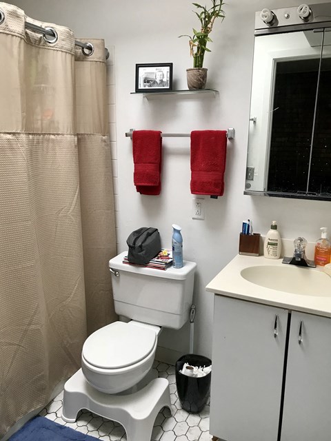 a small bathroom with a toilet and a sink
