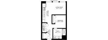 1 Bedroom - 1 Bathroom (Small)