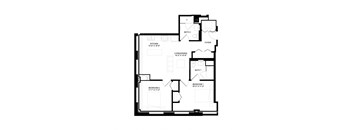 a black and white floor plan of a house