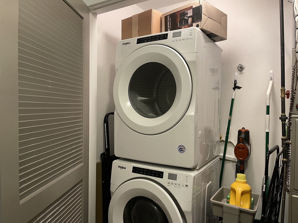 a washer and dryer in the laundry room