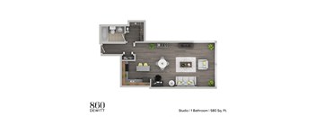 a 1 bedroom floor plan  studio 1  950 sq ft