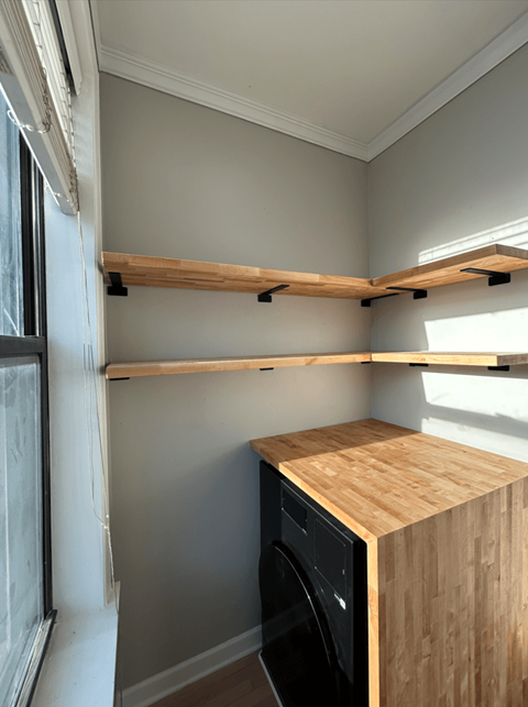 A laundry room with a washer and dryer.