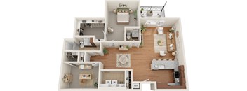 a floor plan of a home with a bedroom and a living room