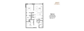 Tier 2 2 Bed 2 Bath 2317 N Clark