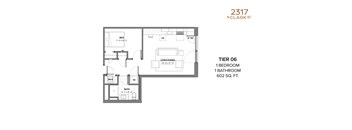 Tier 6 1 Bed 1 Bath 2317 N Clark