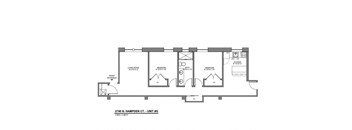 a floor plan of a unit with a bedroom and a bathroom