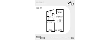 a floor plan for a unit with a bedroom and a bathroom