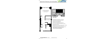 a floor plan of a bedroom apartment with a bathroom and a bed room