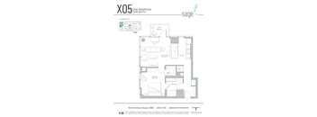 the floor plan of xo 15 one bedroom one bath