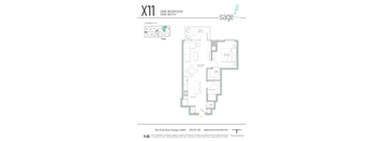 the floor plan of one bedroom one bath