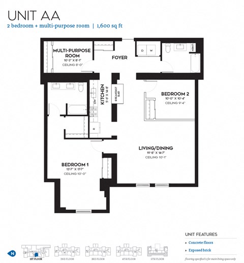 the unit a floor plan  unit a apartments