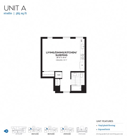 a floor plan of unit a unit a floor