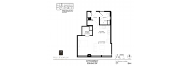 a floor plan of millenium apartments