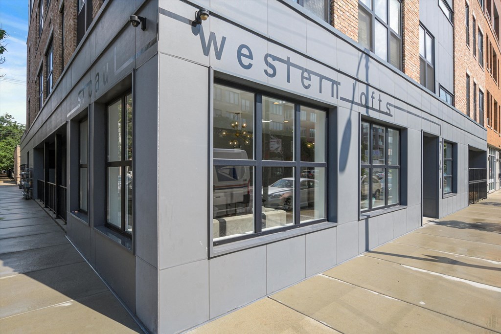 the front of the building