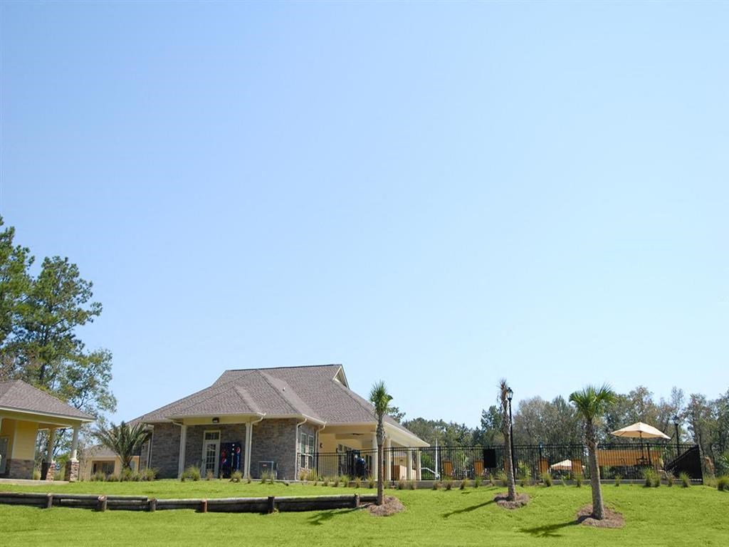 a house with palm trees in front of it