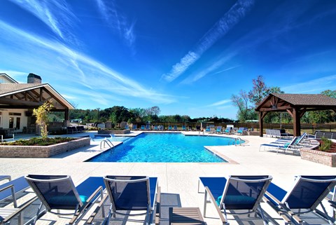A large swimming pool at Silver Oaks Apartments, Gonzales, LA