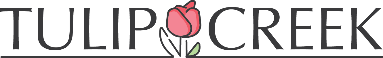 a graphic of a flower with the word tulip next to it