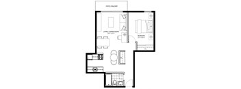 2280 West 6th - Plan D (Jr. 1 Bed)