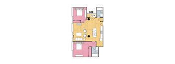 a floor plan of a small house