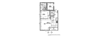 A floor plan for a unit G living room type B unit.