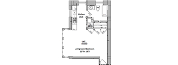 the floor plan for a bedroom apartment with a mix of bedrooms