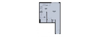 Studio 1 bath at The Commons On Ludlow Apartments, Philadelphia