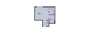 Studio 1 bath A at The Commons On Ludlow Apartments, Pennsylvania