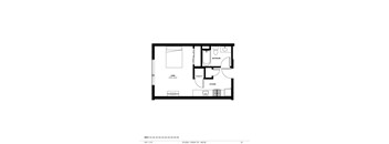 The Collins Floorplan at The Isaac Apartments, Philadelphia, Pennsylvania