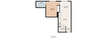 a floor plan of a bedroom apartment