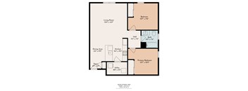 a floor plan of a bedroom apartment