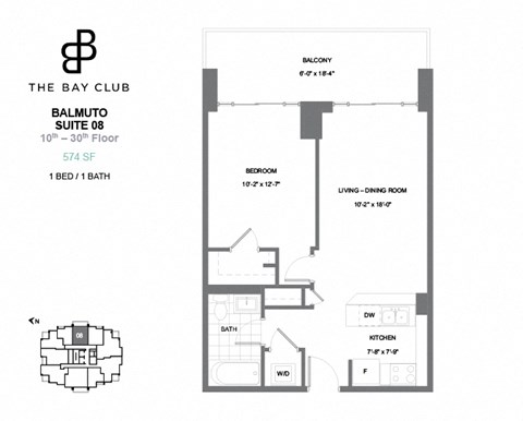 Balmuto 1bedroom floorplan