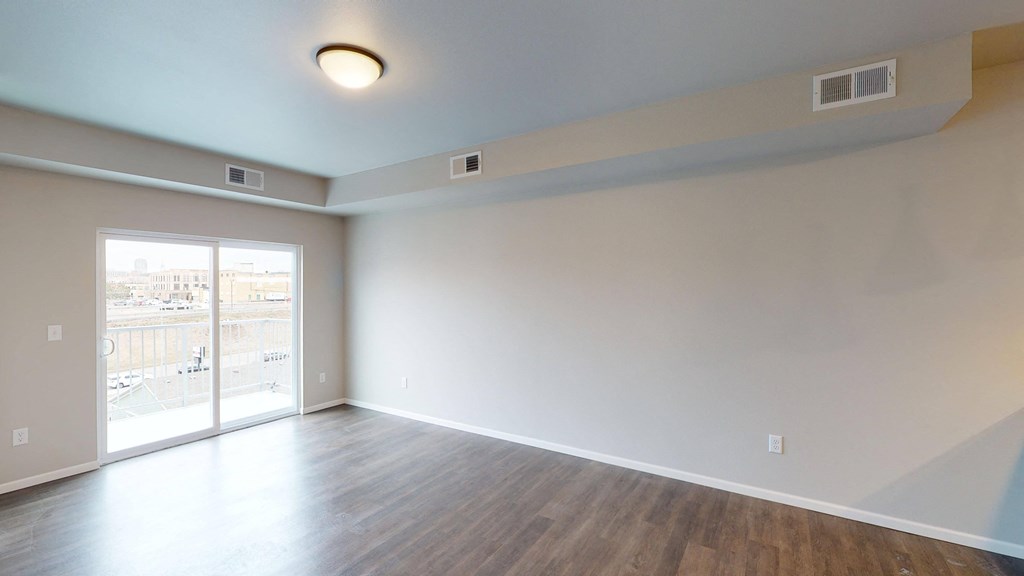 Unfurnished Living Area at First Street Lofts in Downtown Bismarck, Bismarck, North Dakota