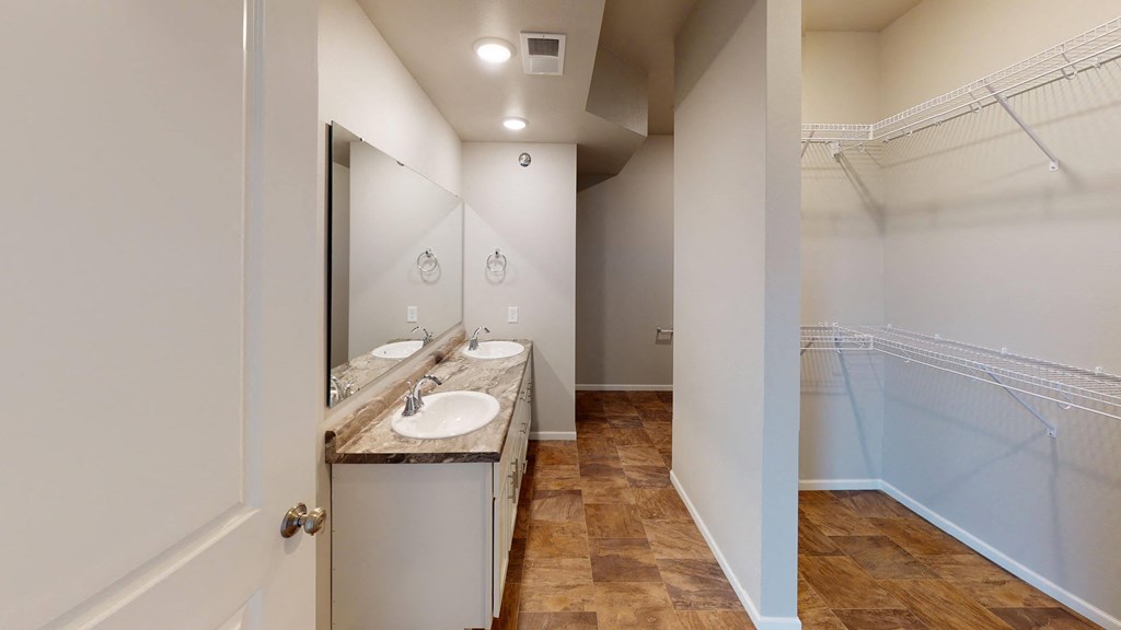 Bathroom With Closet at First Street Lofts in Downtown Bismarck, Bismarck, 58506
