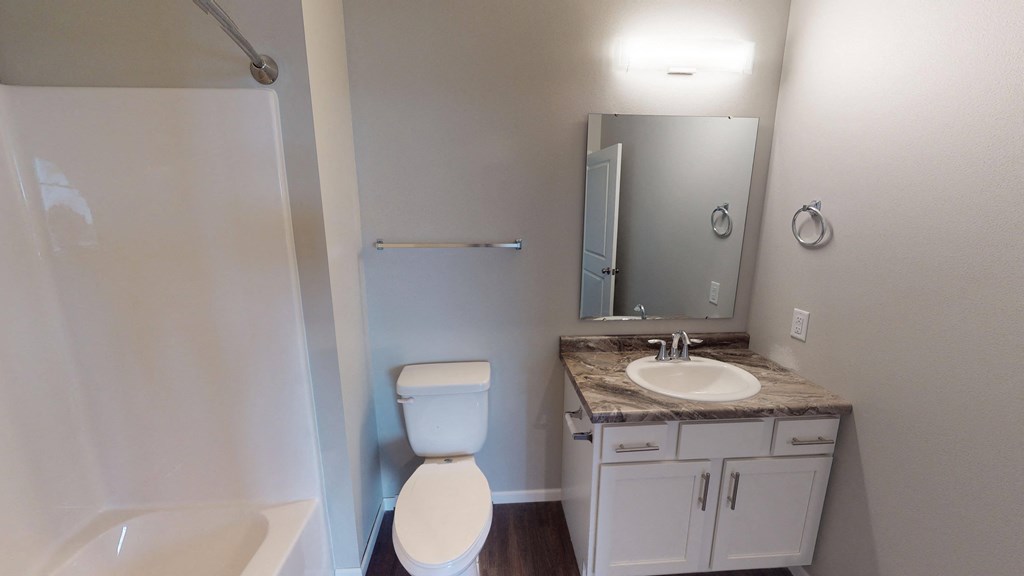 Bathroom at First Street Lofts in Downtown Bismarck, Bismarck, 58506